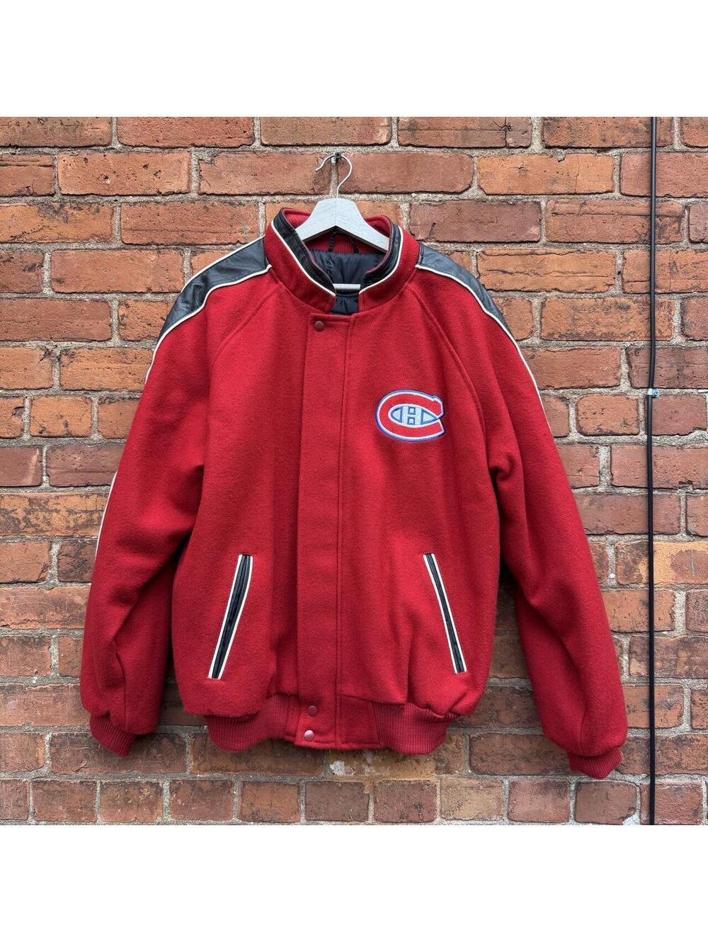 vintage Montreal Canadiens bomber jacket 90s/00s XL